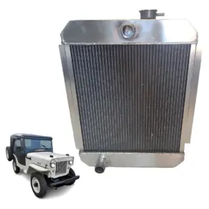 Radiador Jeep Willys 6cc Alumínio Brasado + Tampa