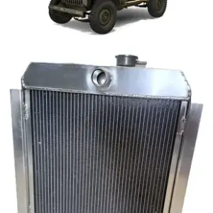 Radiador Jeep Willys 4cc Bocal Lateral Em Alumínio Brasado