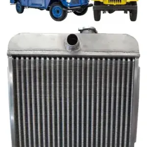Radiador Rural 4 Cilindros F75 Willys Em Alumínio+ Tampa