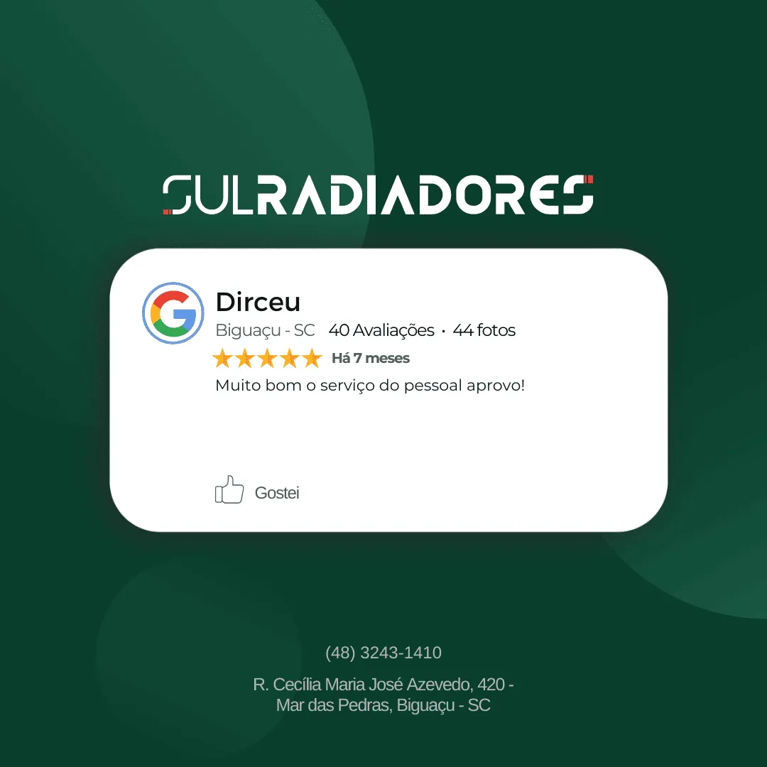 Avaliações Sul Radiadores - Dirceu_3