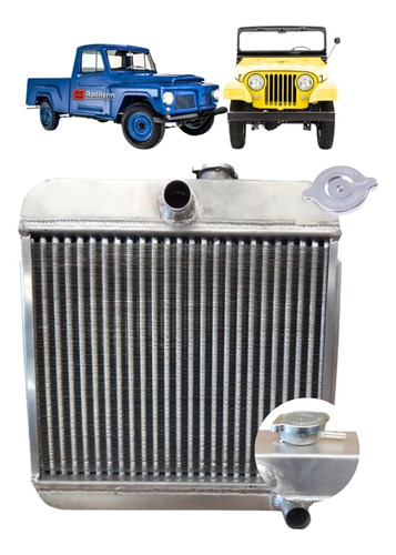 Radiador Rural F75 4 Cilindros Alumínio Tubular 1